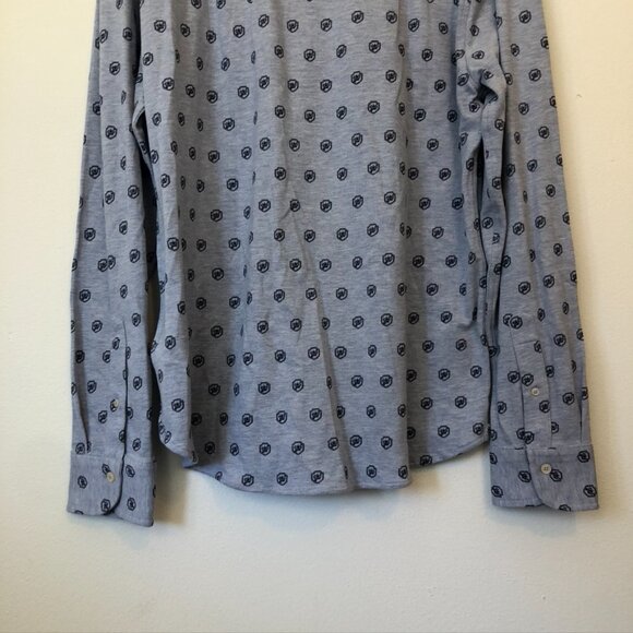 NEW NWT DANIEL CREMIEUX Mens Blue Heather Navy Crown Crest Print Button Down XL - Picture 13 of 13